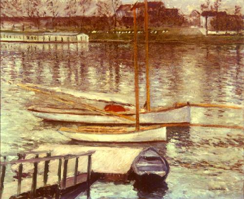 Gustave Caillebotte Voiliers au Mouillage sur la Seine oil painting picture